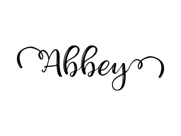 Abbey Lettering: Hand-Drawn Vector Monochrome Magic