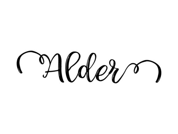 Alder Lettering: Hand-Drawn Vector Monochrome Lettering for Real-World Creative Work