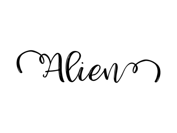 Alien Lettering: Bold, Hand-Drawn Vector Typography for Creative Expression