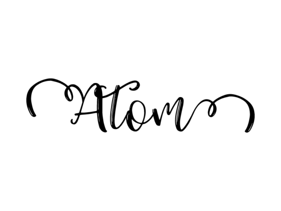 Atom Lettering: Clean, Craft-Ready Monochrome Vector Typography for Real Projects