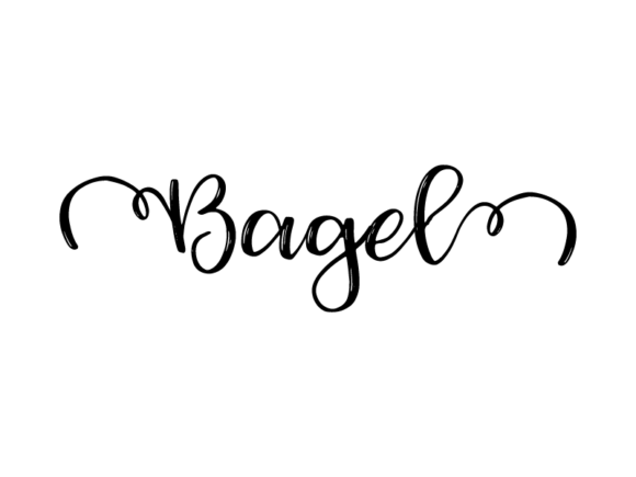 Bagel Lettering: Hand-Drawn Monochrome Vector Lettering for Creative, Customizable Design