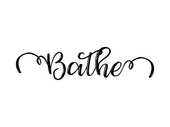 Bathe Lettering: Monochrome Magic for Real Projects