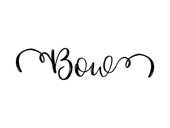 Bow Lettering: Timeless Hand-Drawn Charm, Ready for Your Creative Vision