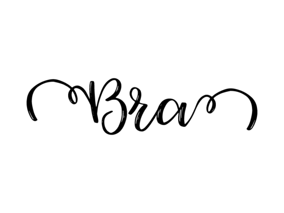 Bra Lettering: Hand-Drawn Vector Monochrome Graphics That Bring Personality to Every Surface