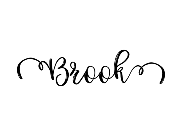 Brook Lettering: Hand-Drawn Vector Monochrome Lettering