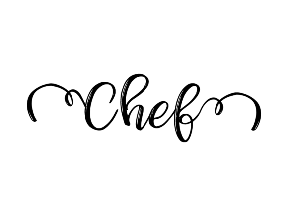 Chef Lettering: Hand-Drawn Monochrome Vector Typography for Real Creative Work