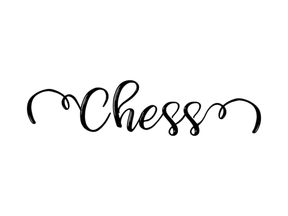 Chess Lettering: Hand-Drawn Monochrome Vector Fonts