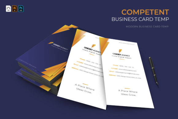 Competent Business Cards: Professional, Editable Templates for Every Entrepreneur