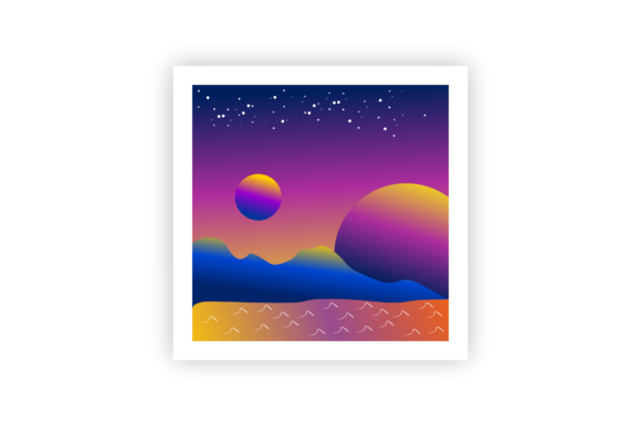 Print Template Panorama Purple