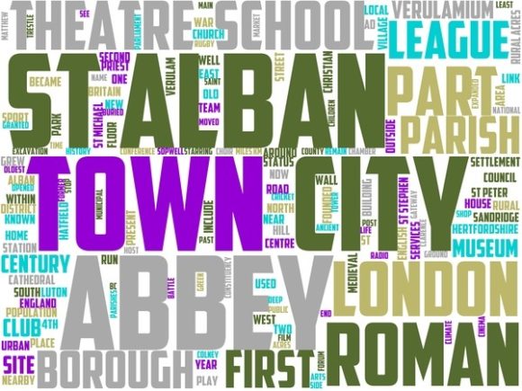 Saint Albans Wordart Tumbler